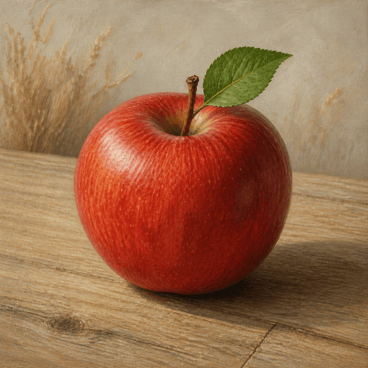 Realism style apple artwork