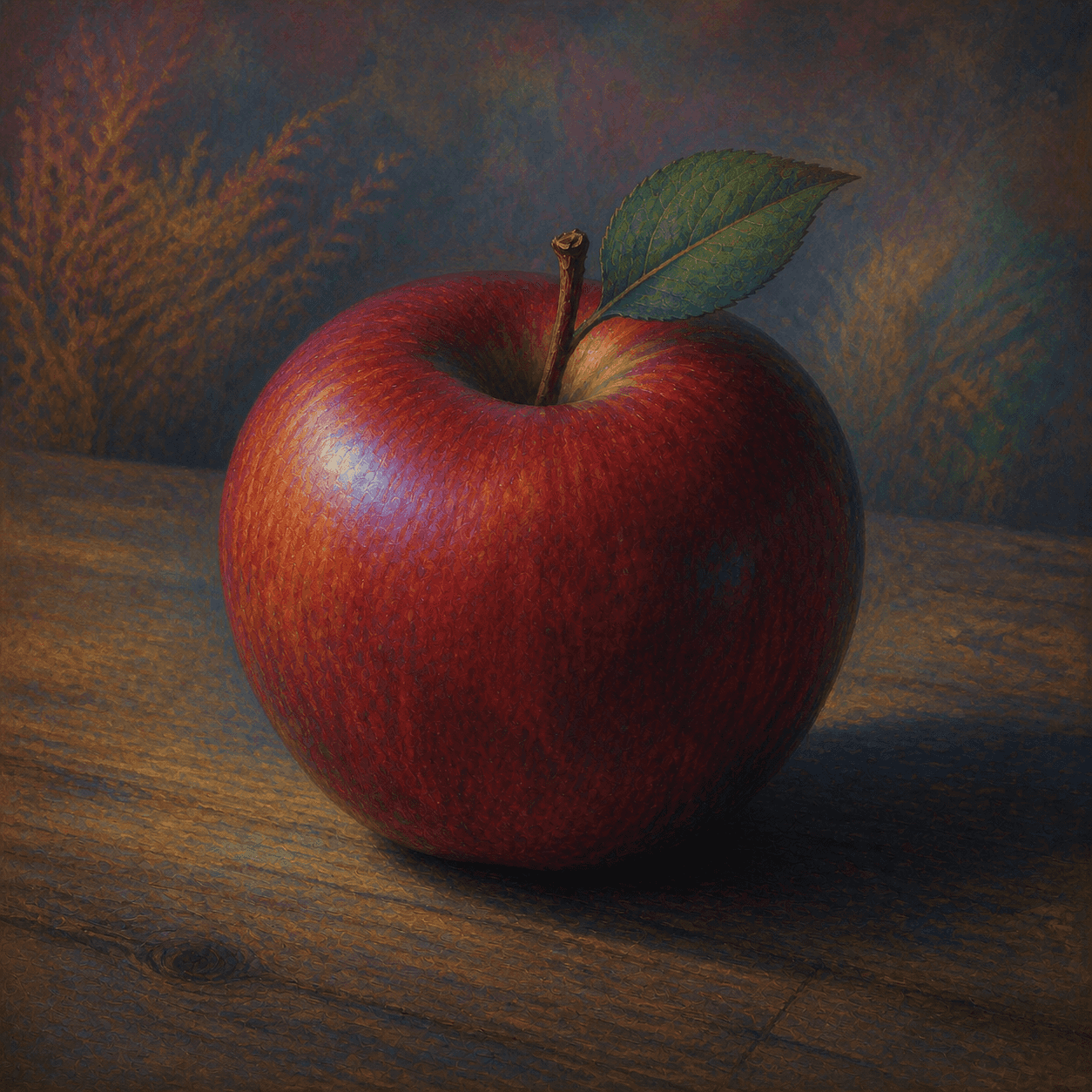 Symbolism style apple artwork