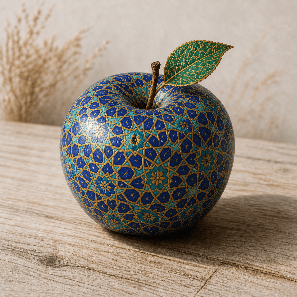 Islamic Geometric style apple artwork