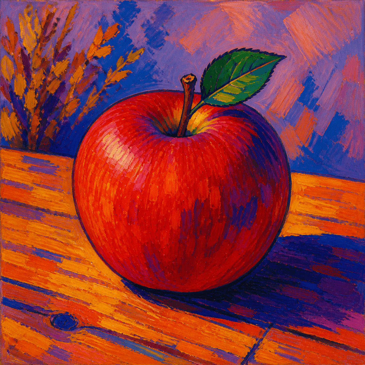 Fauvism style apple artwork
