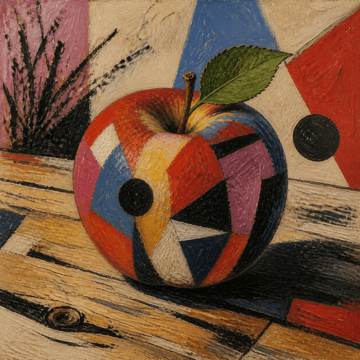 Dada style apple artwork