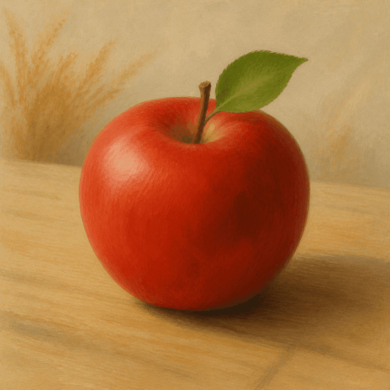 Color Field style apple artwork