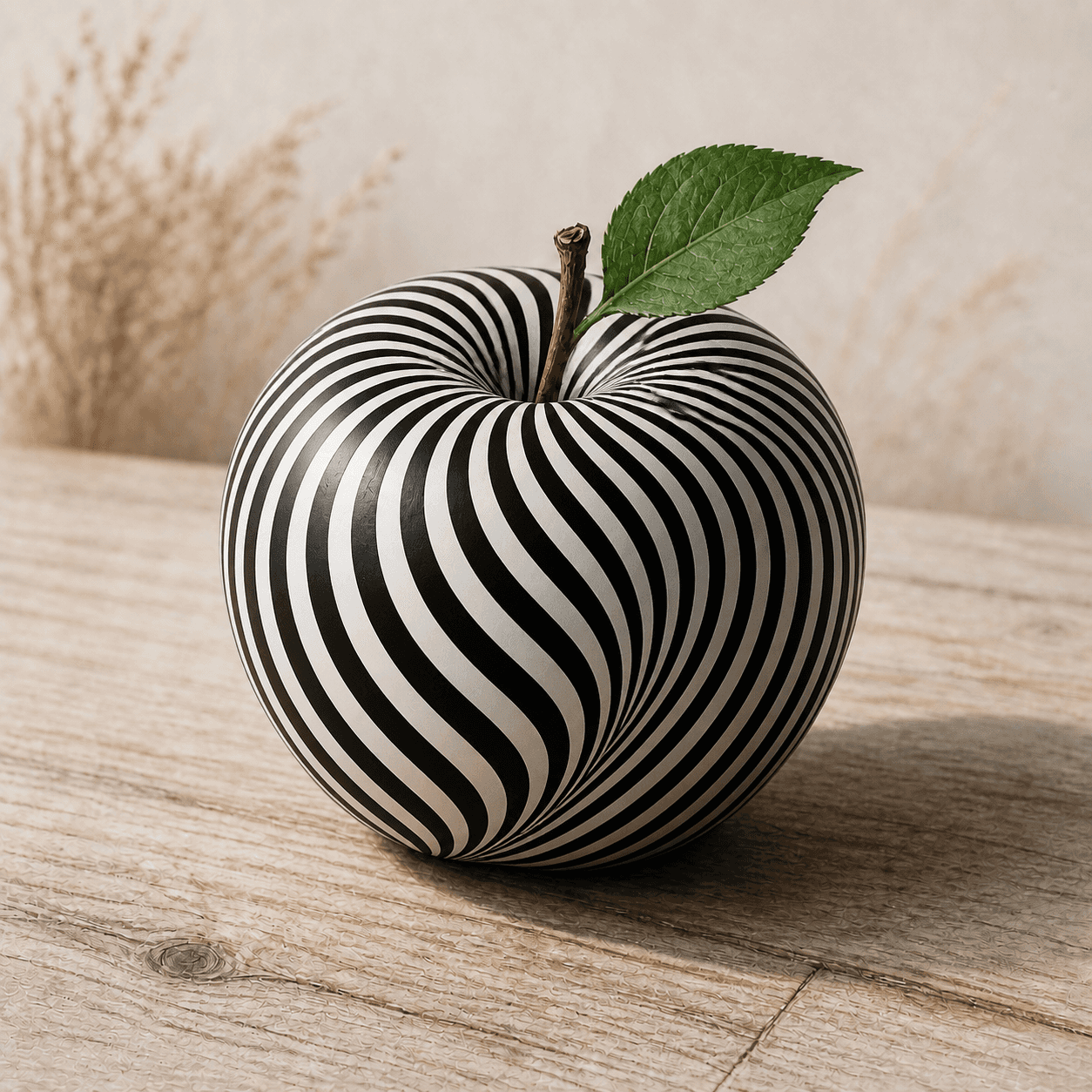 Op Art style apple artwork
