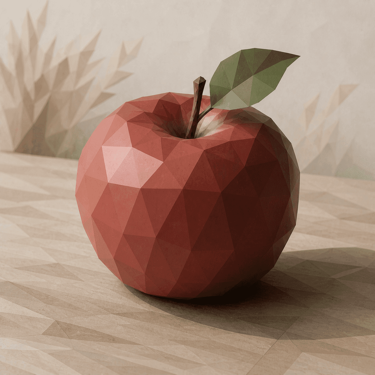 Conceptual Art style apple artwork
