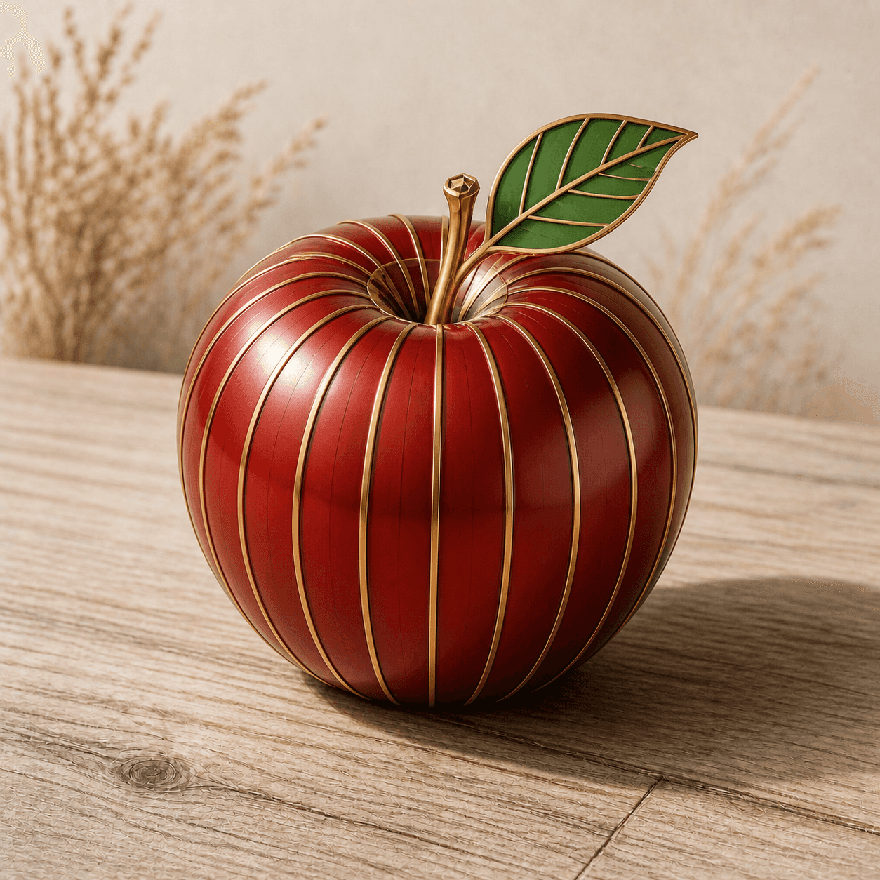 Art Deco style apple artwork