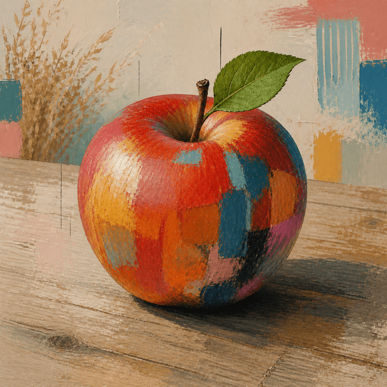 Postmodern Design style apple artwork