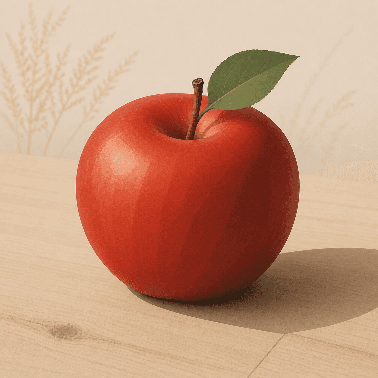 Minimal Design style apple artwork