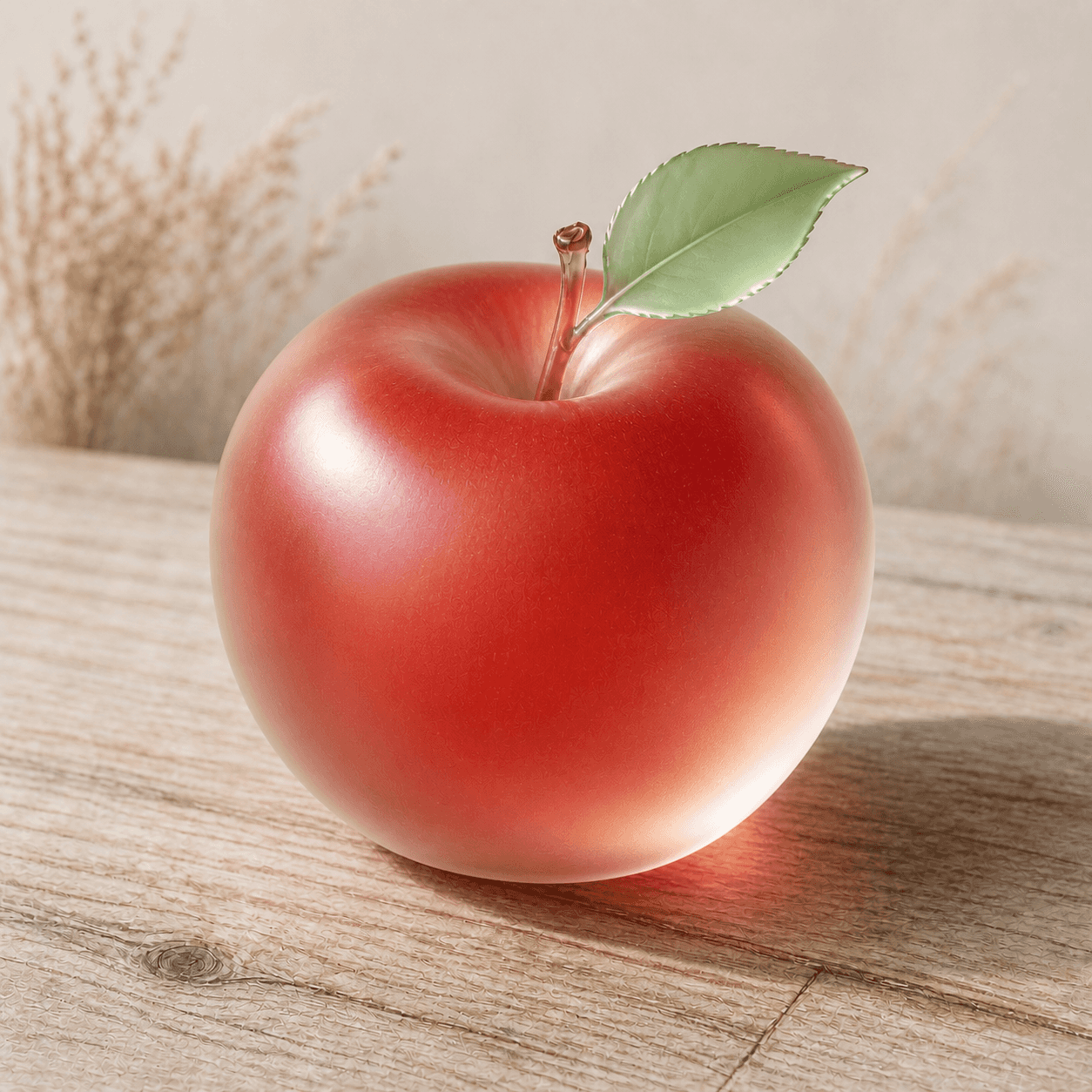 Glassmorphism style apple artwork