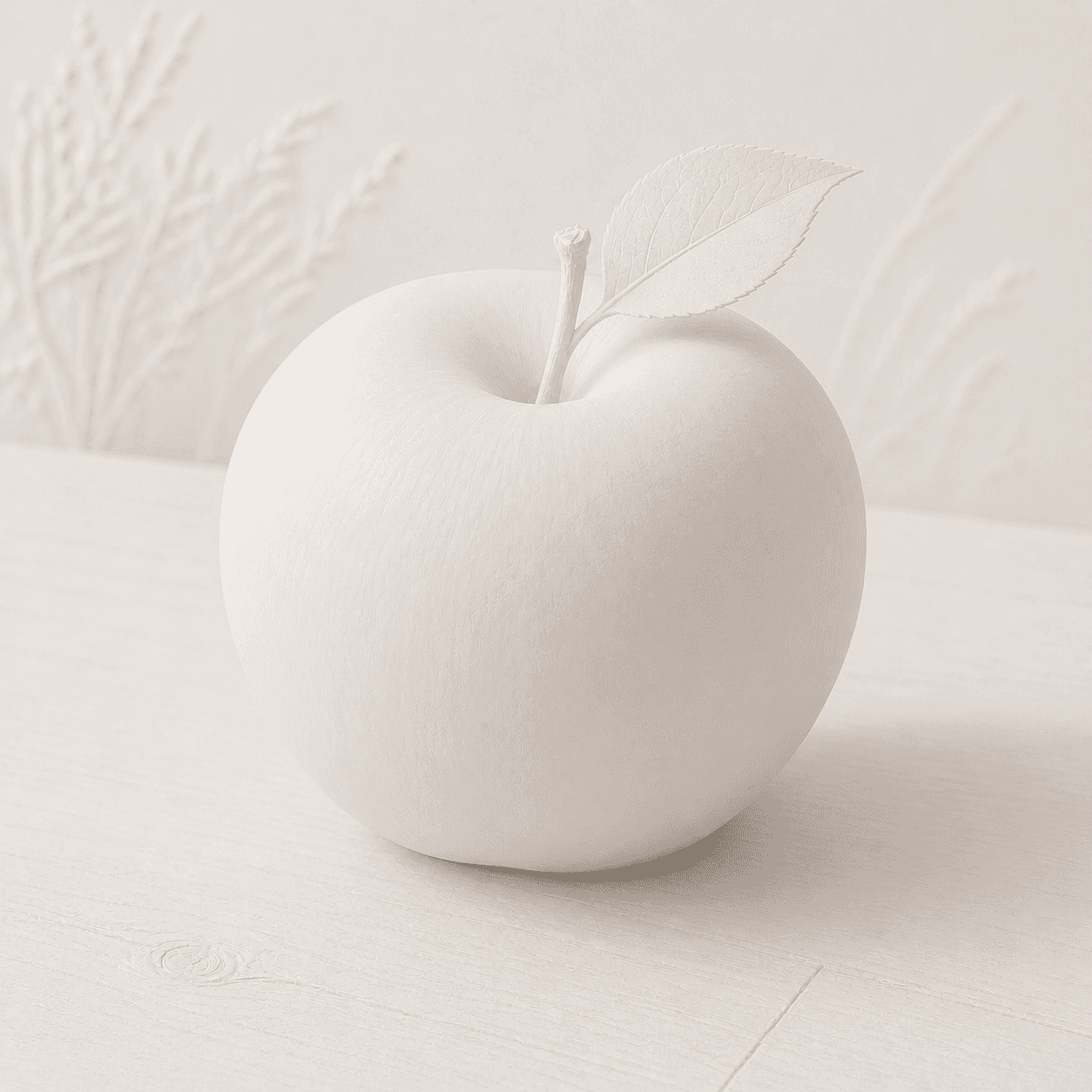 Neumorphism style apple artwork