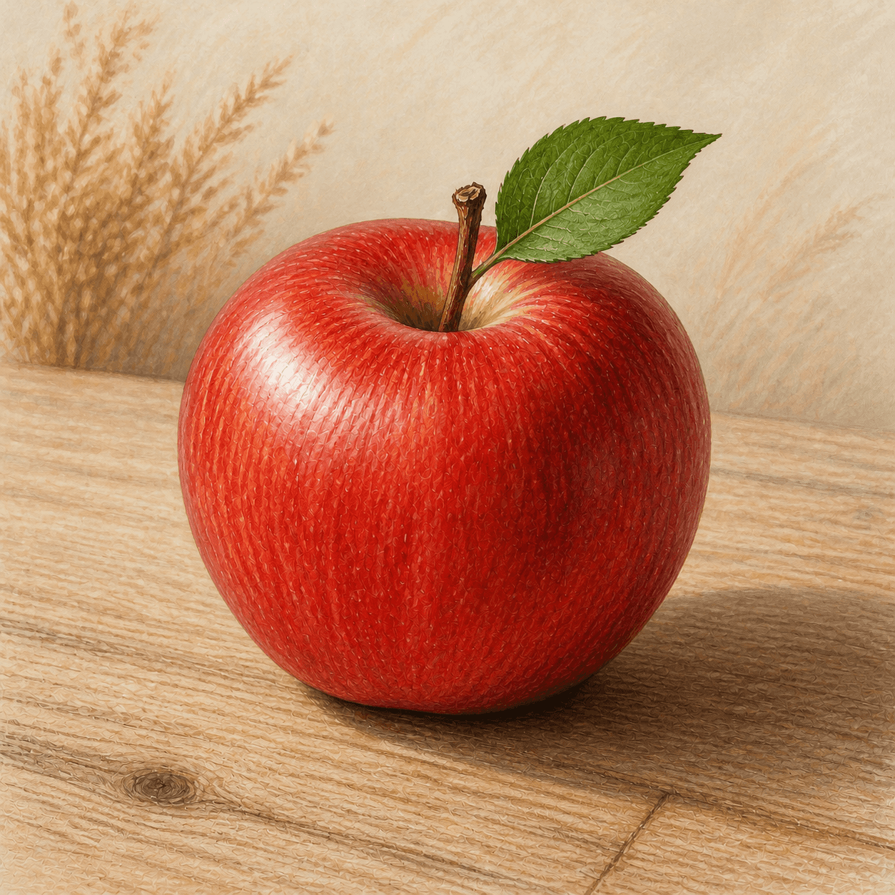 Realistic Illustration style apple artwork