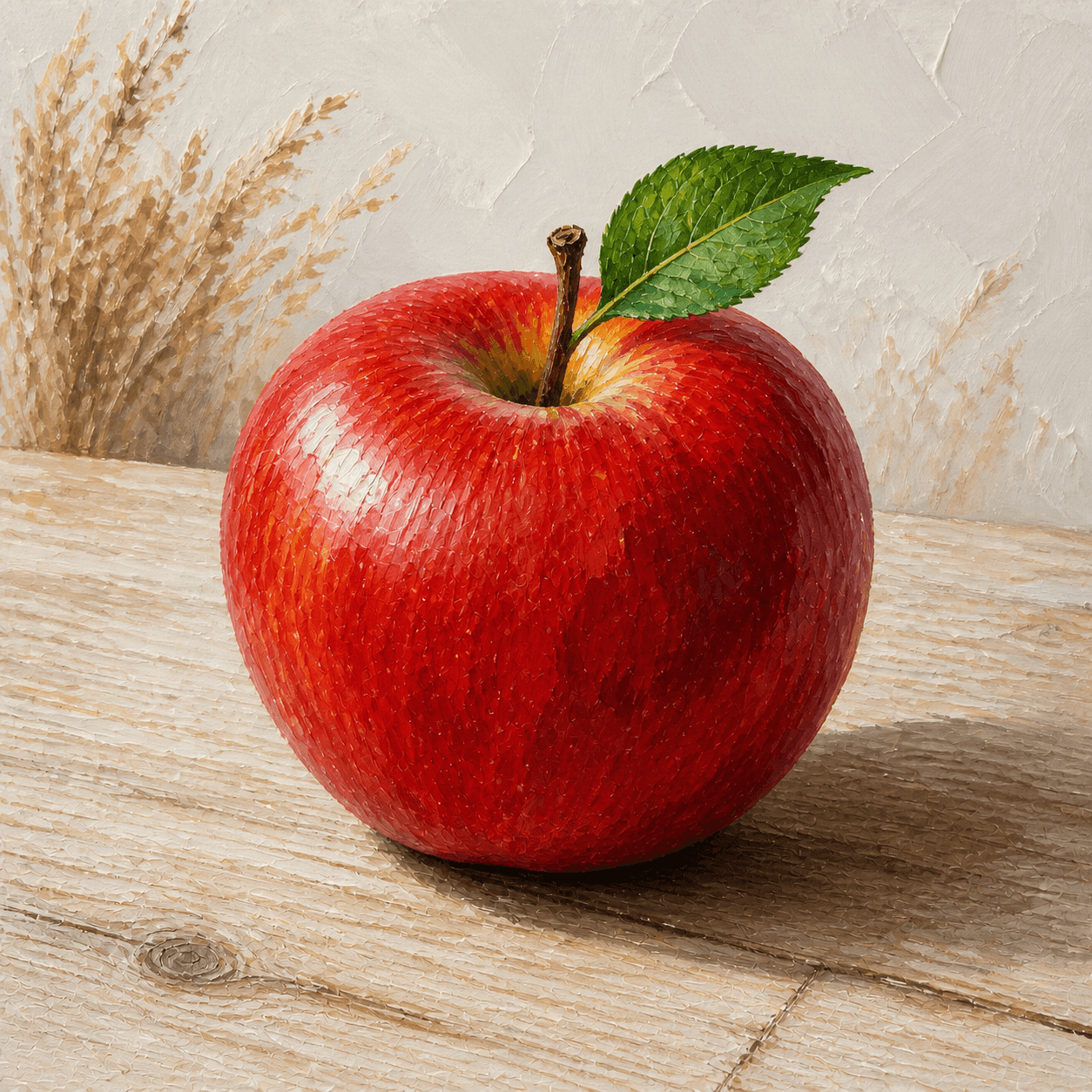 Acrylic style apple artwork
