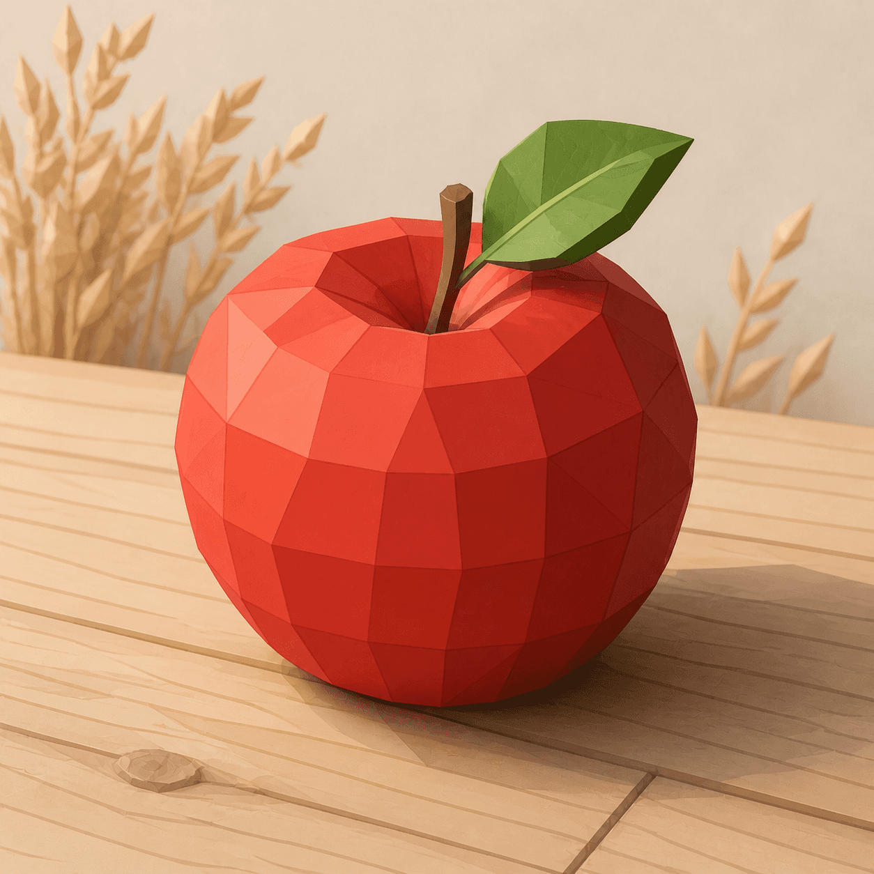 Isometric style apple artwork