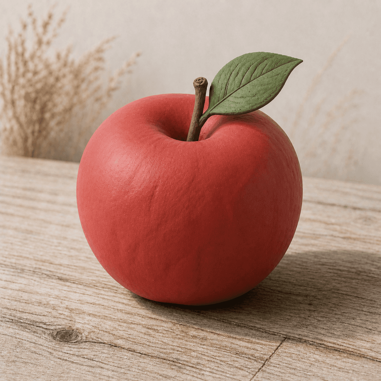 Clay 3d style apple artwork