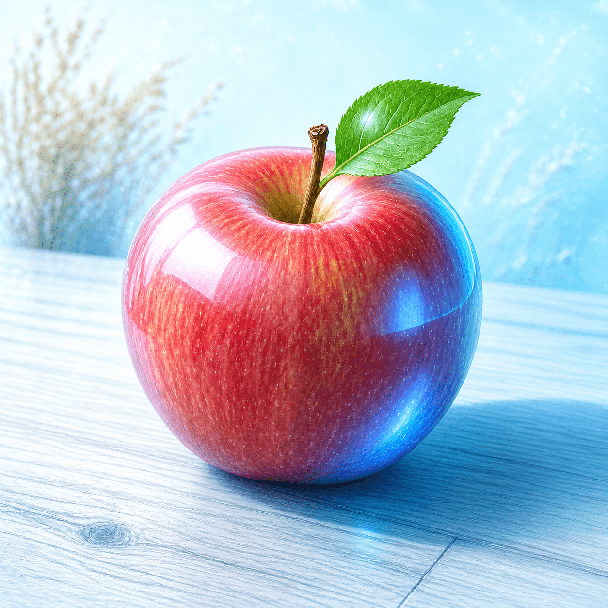 Frutiger Aero style apple artwork