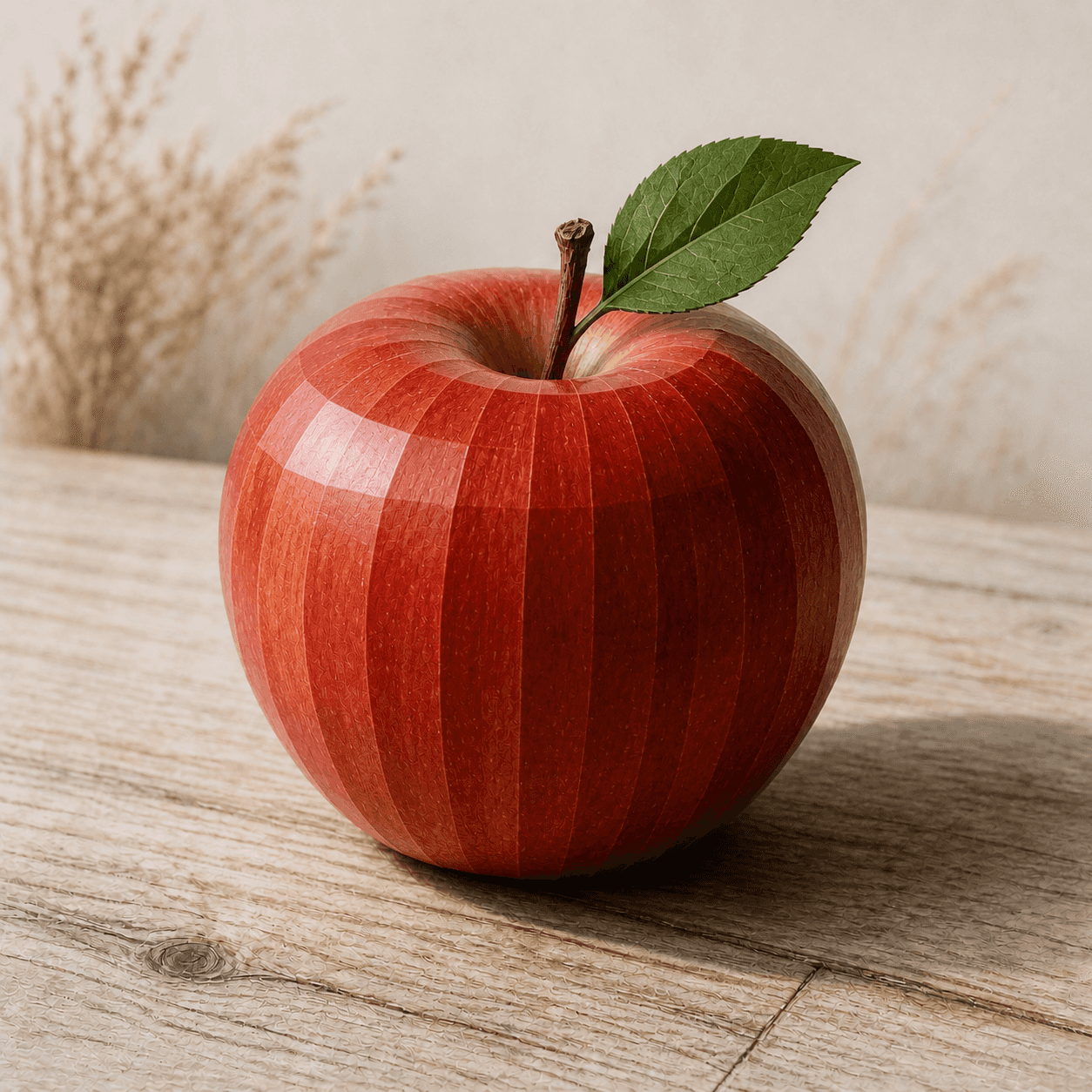 Geometric Type style apple artwork