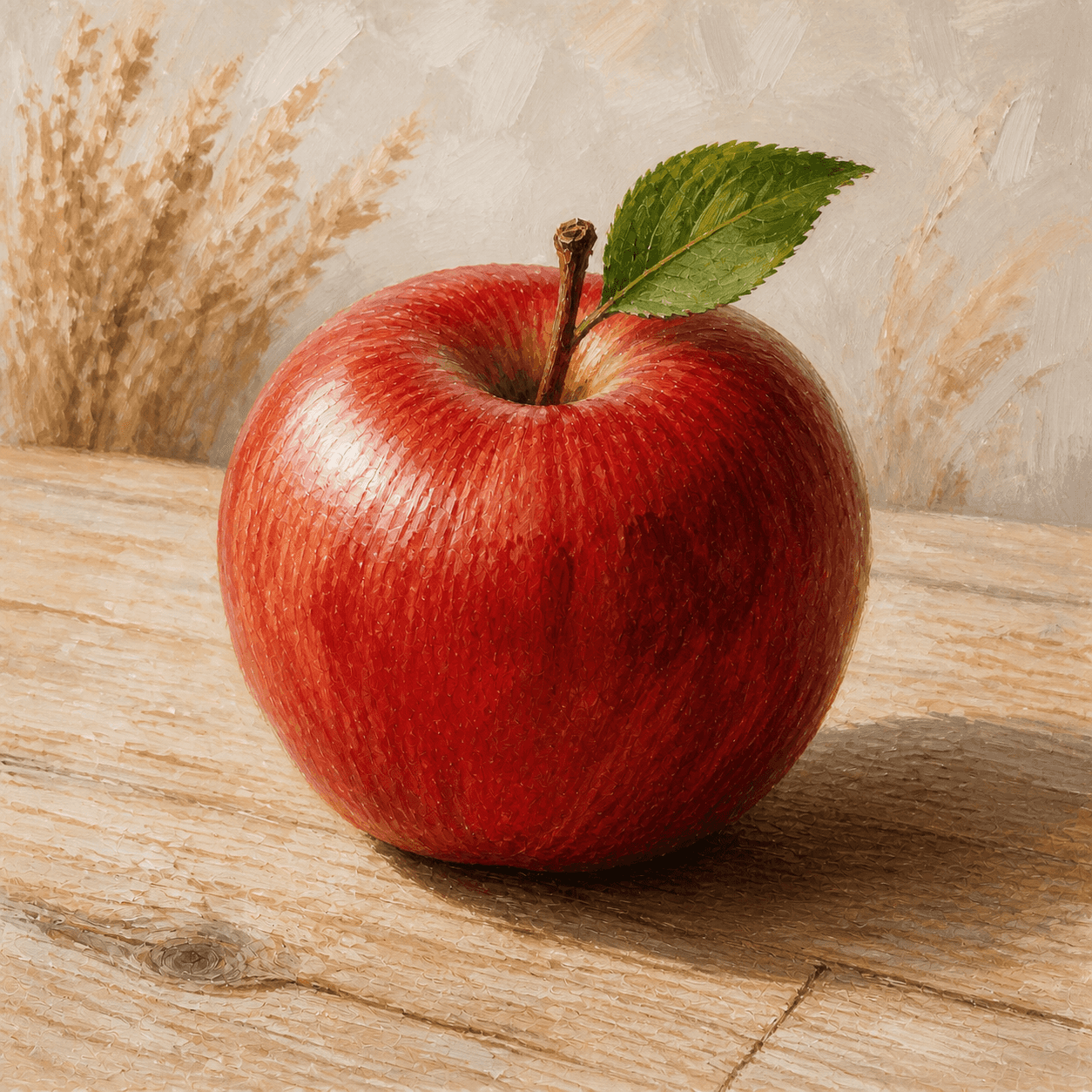 Handwritten style apple artwork