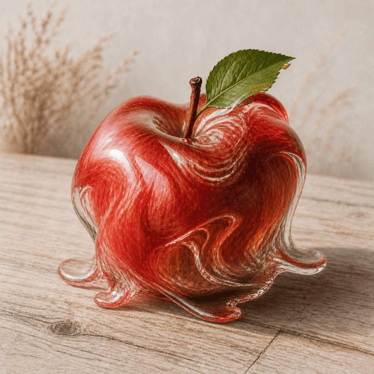 Liquid Type style apple artwork